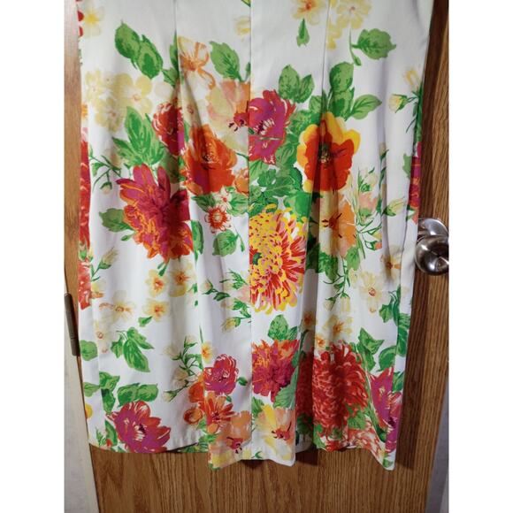 AGB Floral Sheath Dress Sleeveless Garden Party Career Chic Size 8 Brunch Spring - Picture 3 of 10